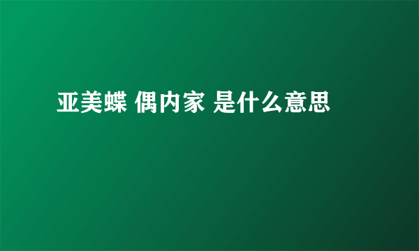 亚美蝶 偶内家 是什么意思