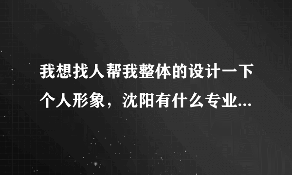 我想找人帮我整体的设计一下个人形象，沈阳有什么专业些的地方可以推荐？