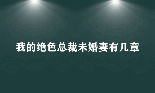 我的绝色总裁未婚妻有几章