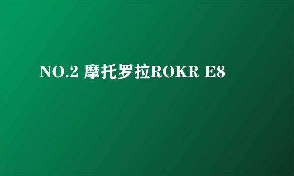 NO.2 摩托罗拉ROKR E8