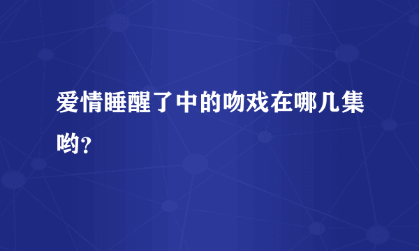 爱情睡醒了中的吻戏在哪几集哟？