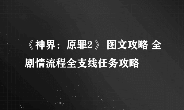 《神界：原罪2》 图文攻略 全剧情流程全支线任务攻略