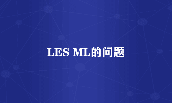 LES ML的问题