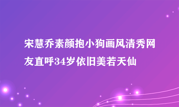 宋慧乔素颜抱小狗画风清秀网友直呼34岁依旧美若天仙