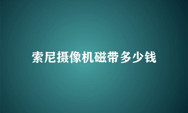 索尼摄像机磁带多少钱