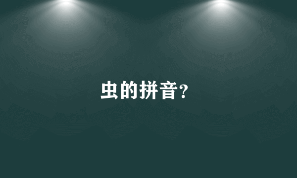 虫的拼音？