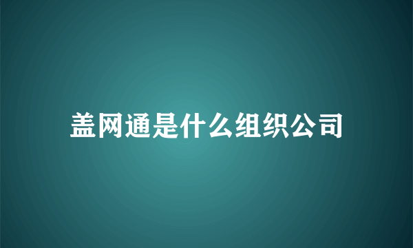 盖网通是什么组织公司