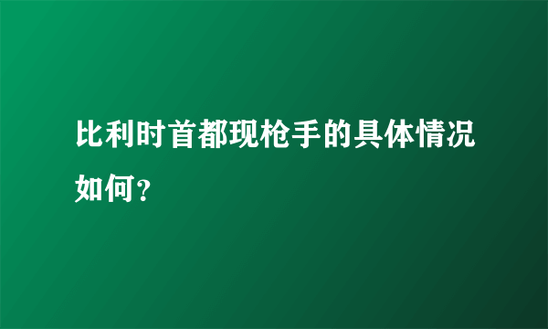 比利时首都现枪手的具体情况如何？