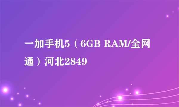 一加手机5（6GB RAM/全网通）河北2849