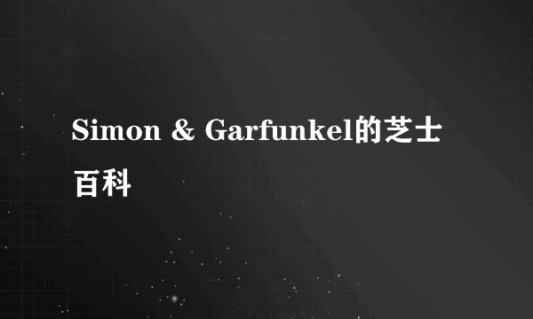 Simon & Garfunkel的芝士百科