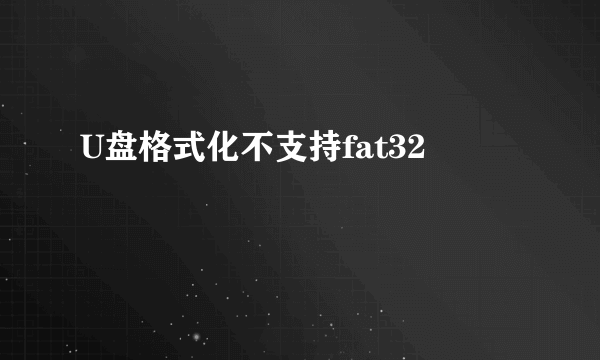 U盘格式化不支持fat32