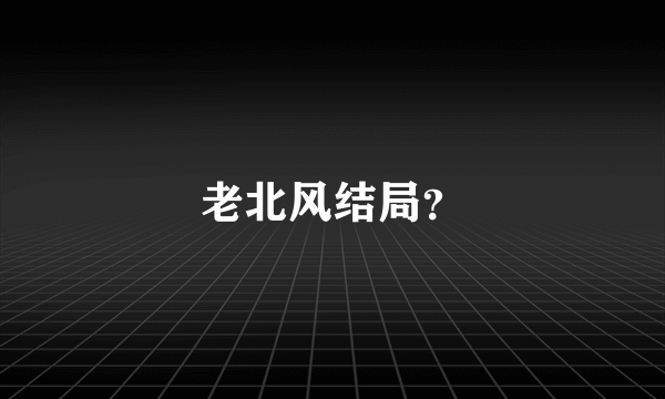 老北风结局？