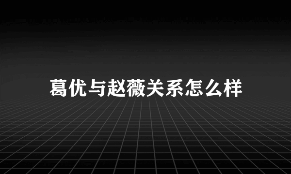 葛优与赵薇关系怎么样