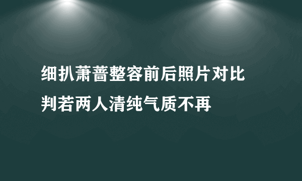 细扒萧蔷整容前后照片对比 判若两人清纯气质不再