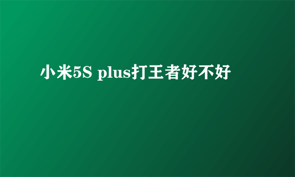 小米5S plus打王者好不好