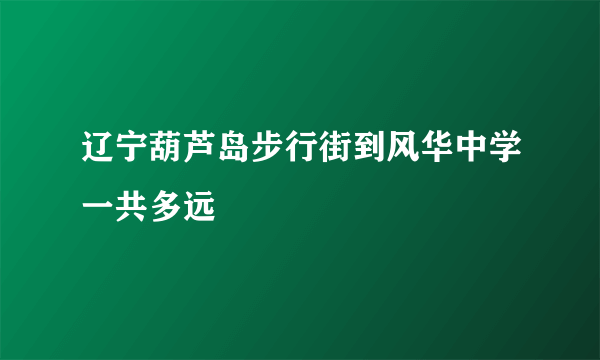 辽宁葫芦岛步行街到风华中学一共多远