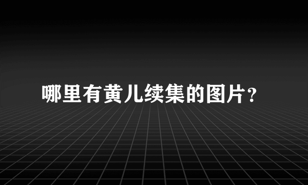 哪里有黄儿续集的图片？