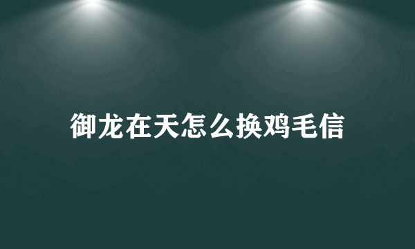 御龙在天怎么换鸡毛信