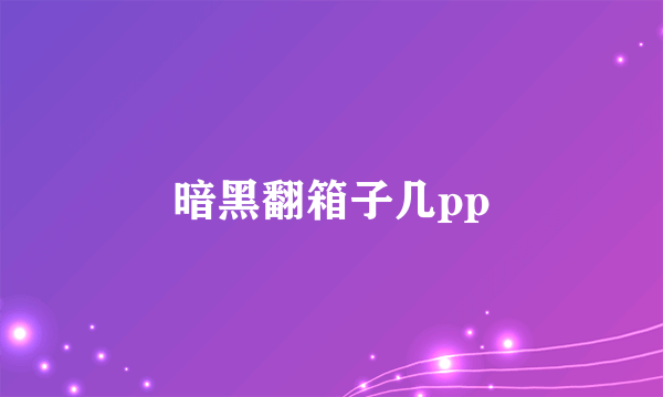 暗黑翻箱子几pp