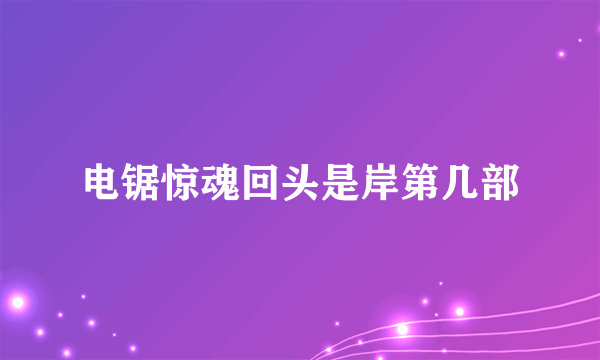 电锯惊魂回头是岸第几部