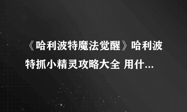 《哈利波特魔法觉醒》哈利波特抓小精灵攻略大全 用什么捕捉小精灵