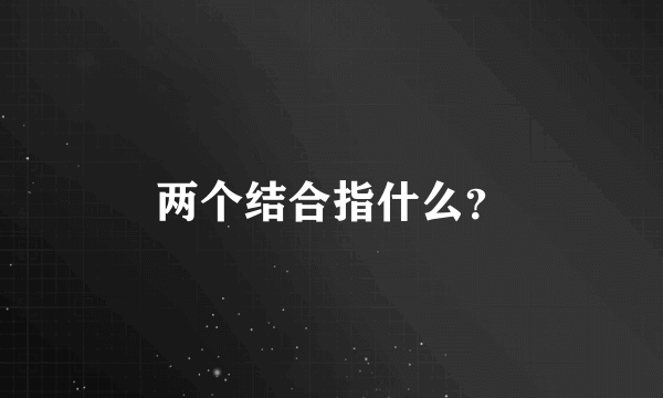 两个结合指什么？