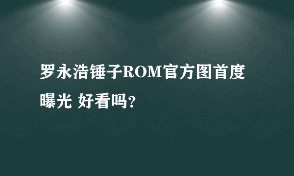 罗永浩锤子ROM官方图首度曝光 好看吗？