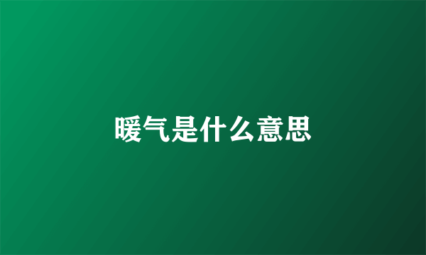 暖气是什么意思