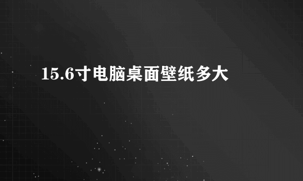 15.6寸电脑桌面壁纸多大