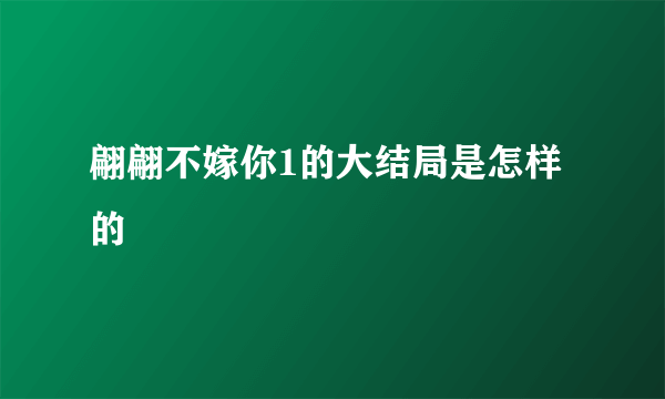 翩翩不嫁你1的大结局是怎样的