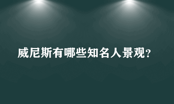 威尼斯有哪些知名人景观？