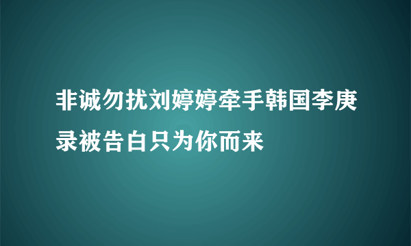 非诚勿扰刘婷婷牵手韩国李庚录被告白只为你而来