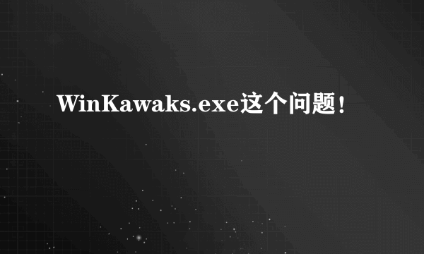 WinKawaks.exe这个问题！