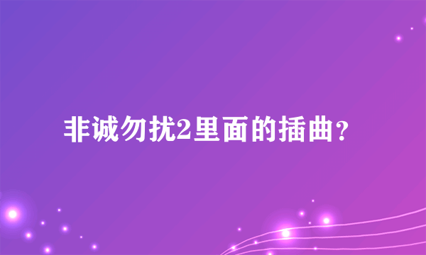 非诚勿扰2里面的插曲？