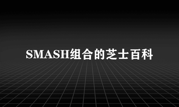 SMASH组合的芝士百科