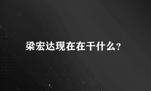 梁宏达现在在干什么？