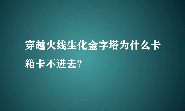 穿越火线生化金字塔为什么卡箱卡不进去?