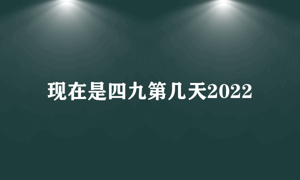 现在是四九第几天2022