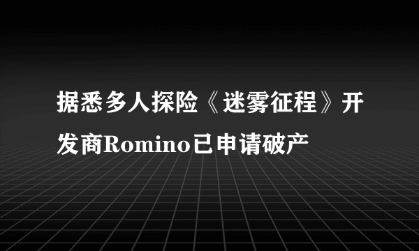 据悉多人探险《迷雾征程》开发商Romino已申请破产