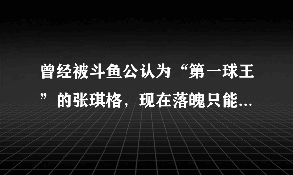 曾经被斗鱼公认为“第一球王”的张琪格，现在落魄只能当车模！网友：好可惜！如何评价？