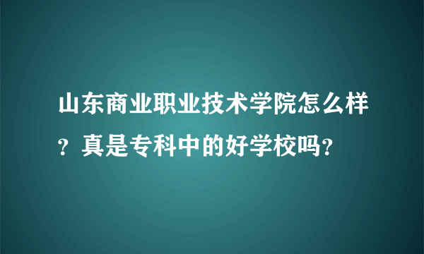 山东商业职业技术学院怎么样？真是专科中的好学校吗？