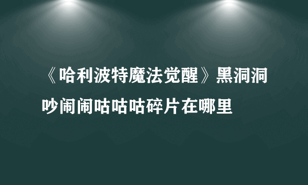 《哈利波特魔法觉醒》黑洞洞吵闹闹咕咕咕碎片在哪里