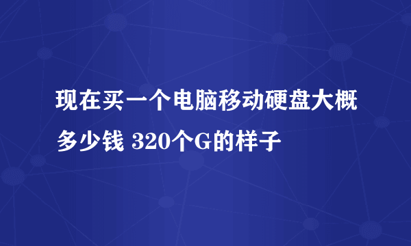 现在买一个电脑移动硬盘大概多少钱 320个G的样子