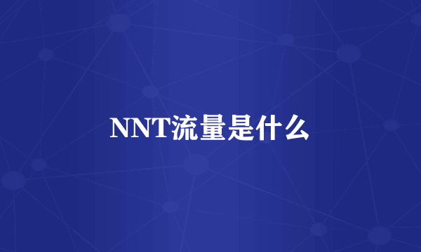 NNT流量是什么