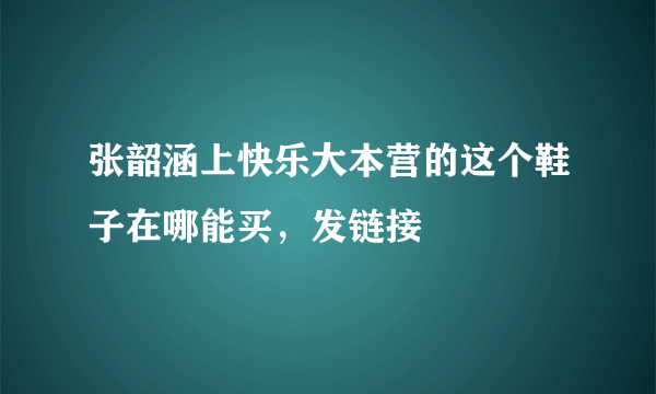 张韶涵上快乐大本营的这个鞋子在哪能买，发链接