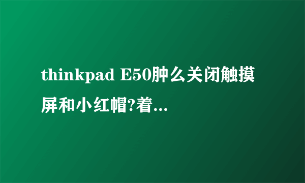 thinkpad E50肿么关闭触摸屏和小红帽?着急,求高手