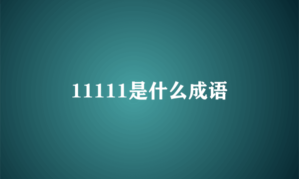 11111是什么成语