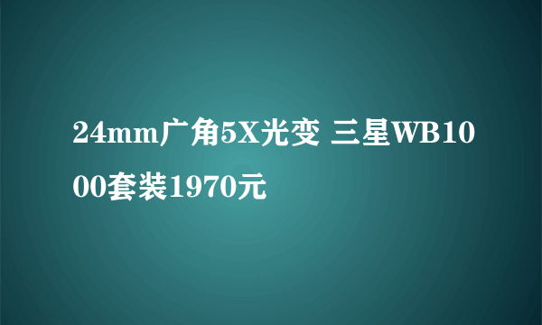 24mm广角5X光变 三星WB1000套装1970元