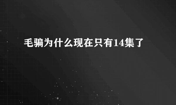 毛骗为什么现在只有14集了