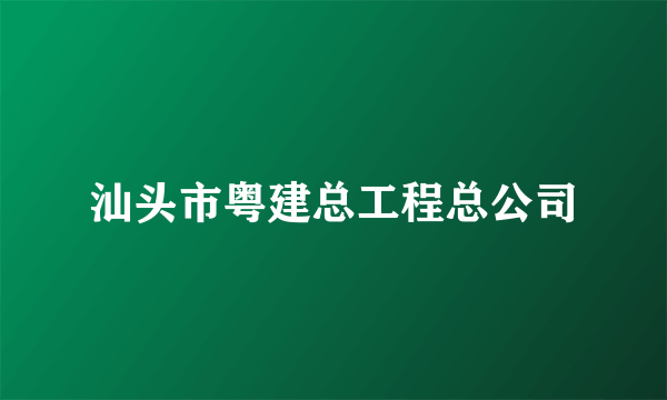 汕头市粤建总工程总公司